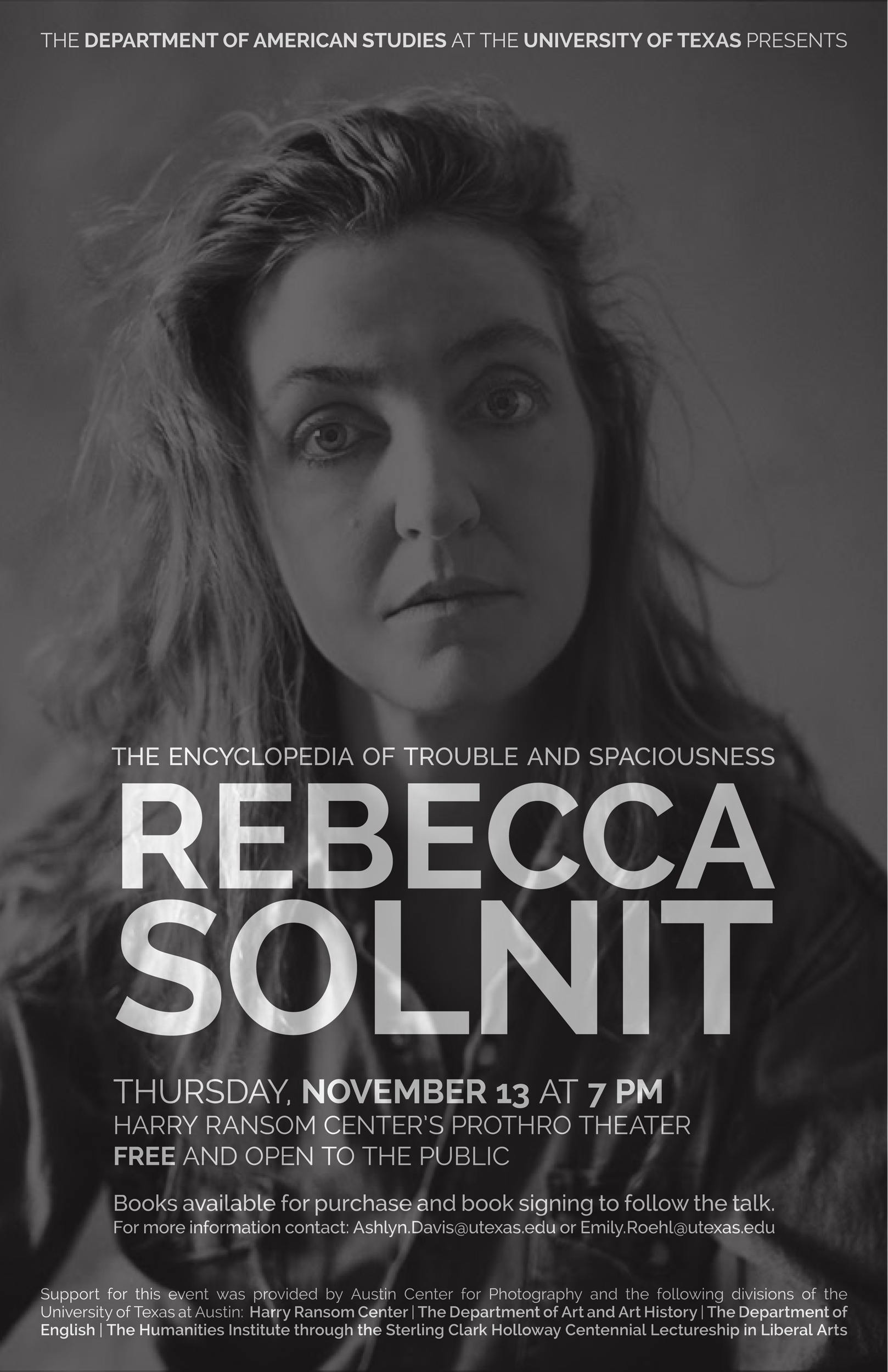 event poster department of american studies university of texas austin, texas