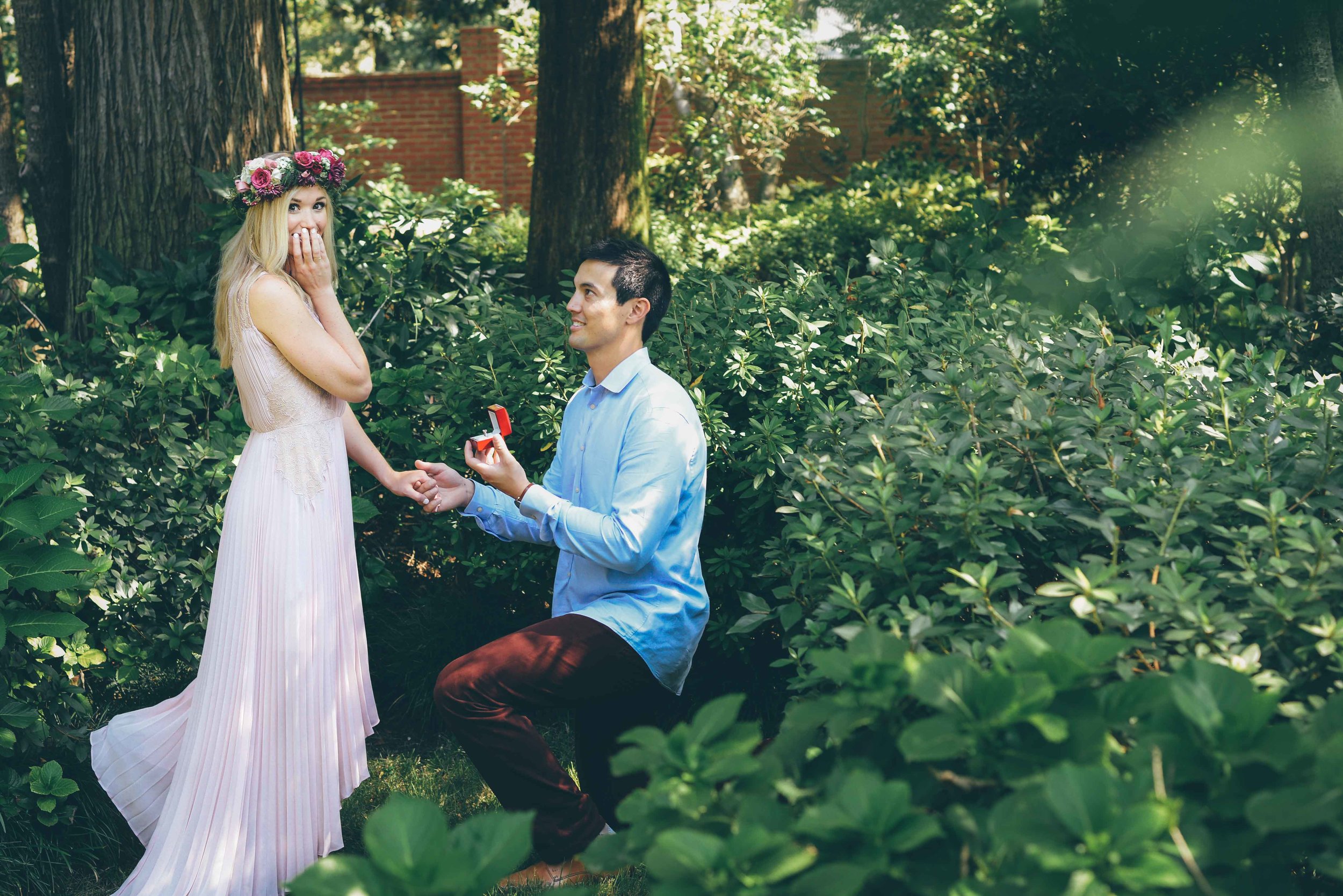 proposal in garden