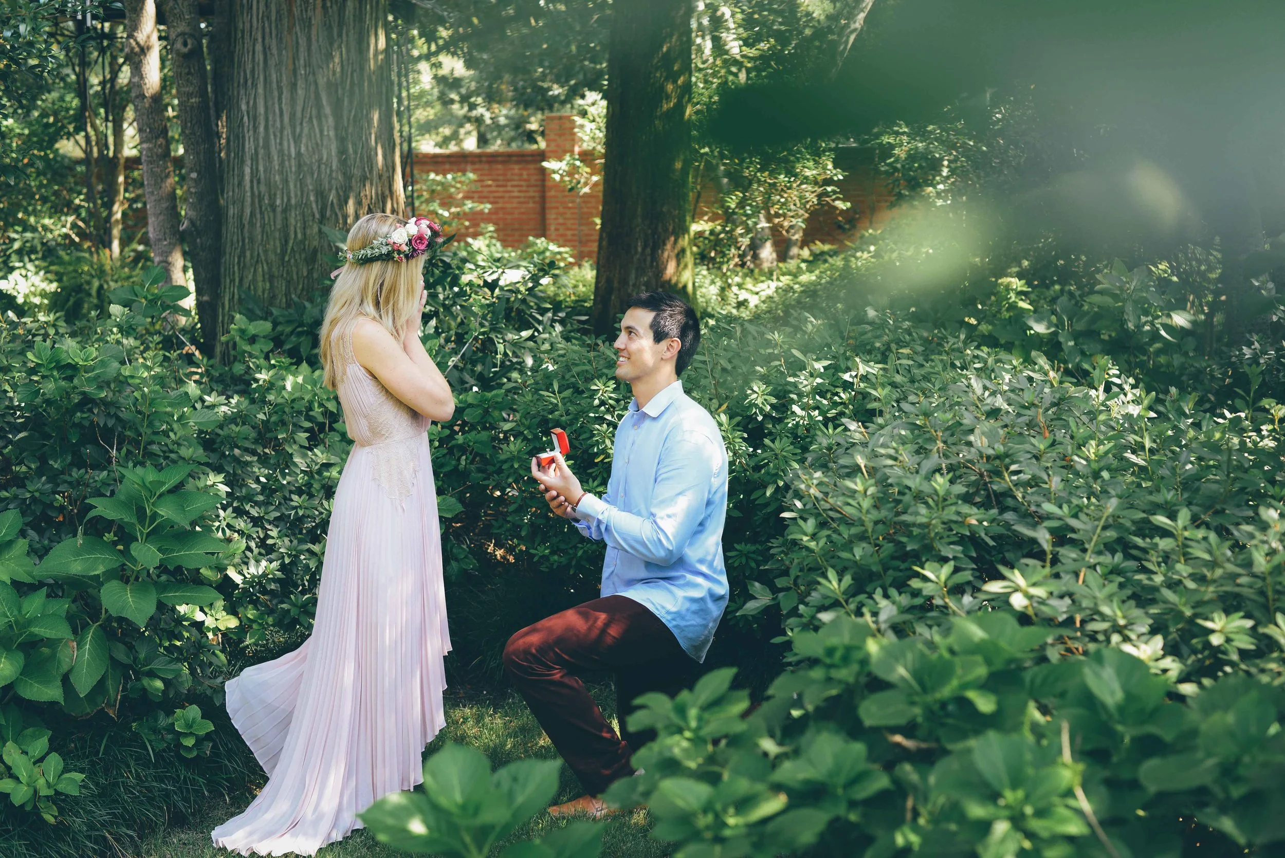 proposal in garden
