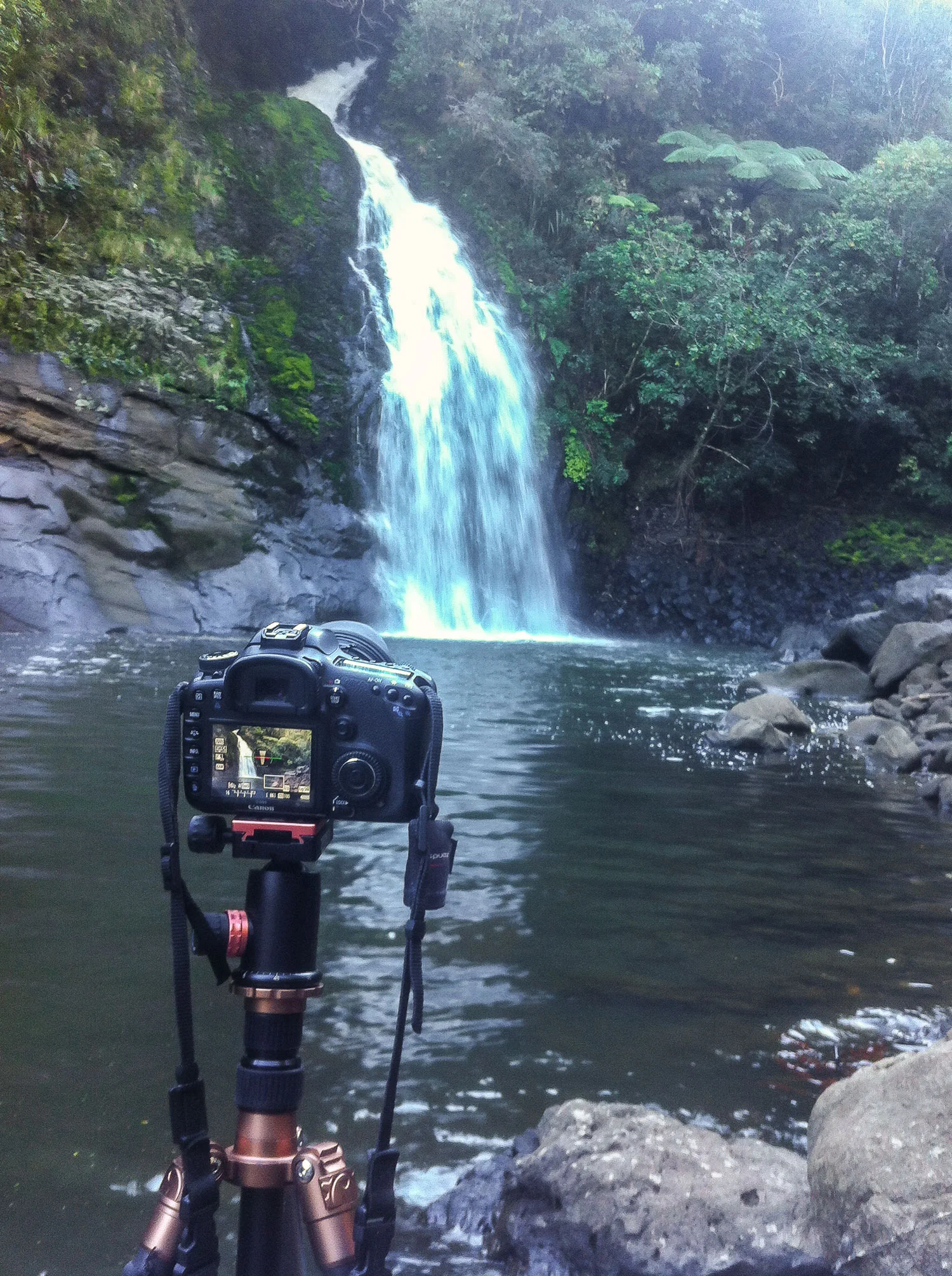 Behind the lens.