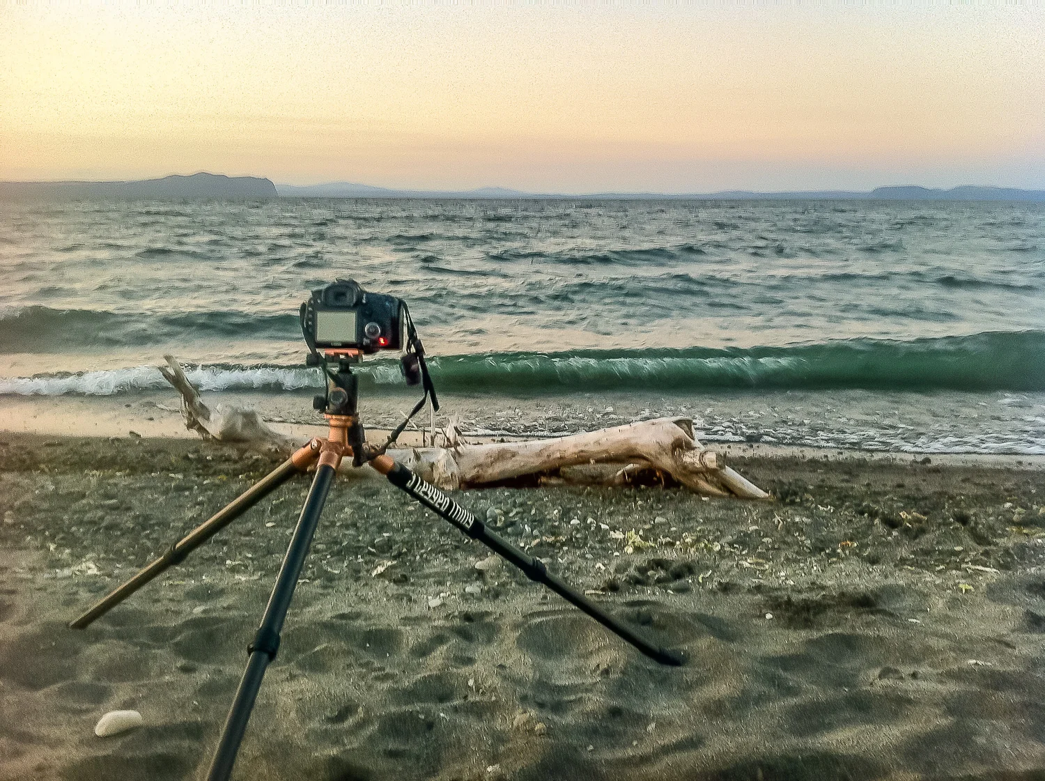 Not quite behind the lens, but close enough.