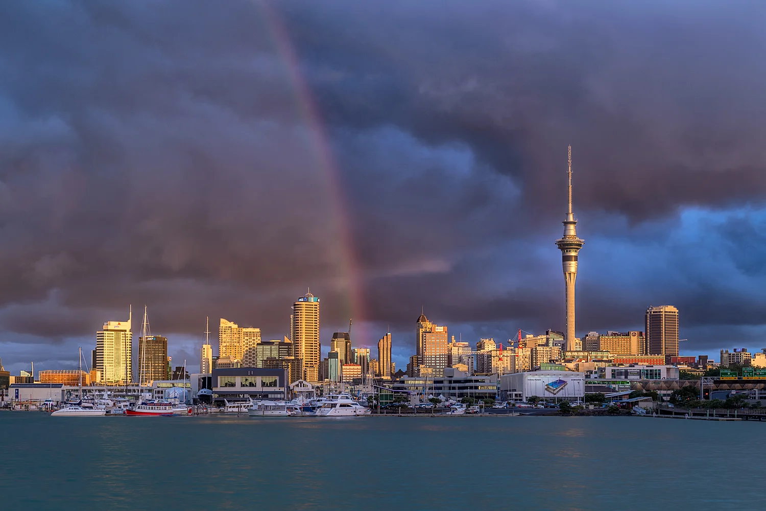 Stormy skies over Auckland
