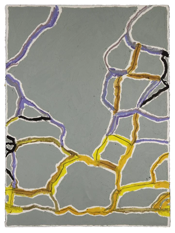 Gray, Purple, Gold Duval Street, Austin (Sidewalks Series) oil, charcoal, pastel on paper 30” x 22” sold