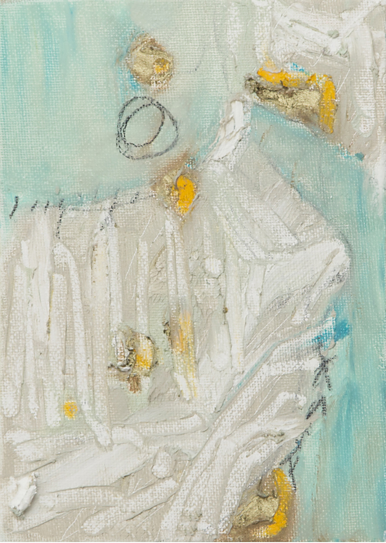 Havana oil pastel and graphite on board 5" x 7" sold