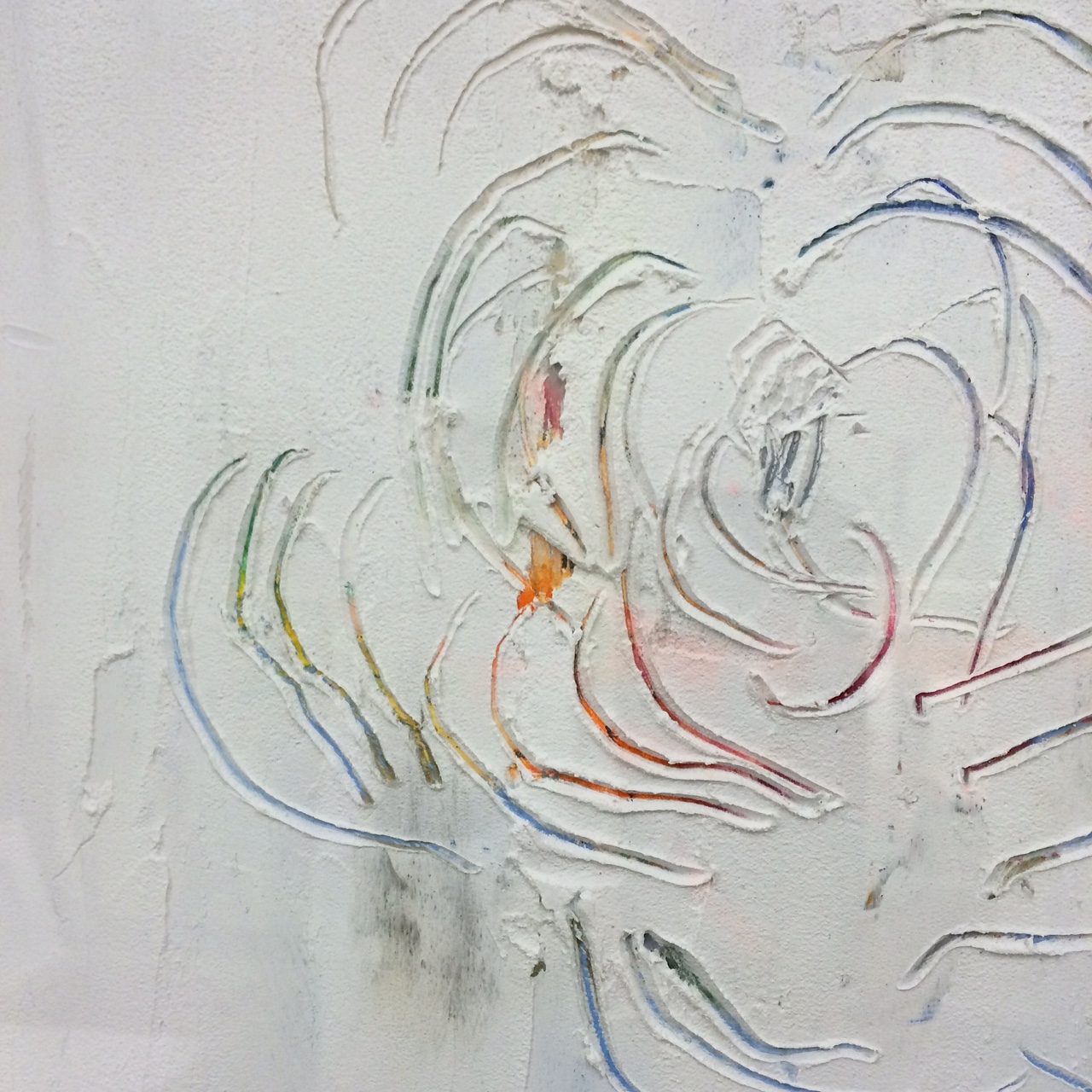   Rose, Detail   Oil on board  12" x 12"  2015 