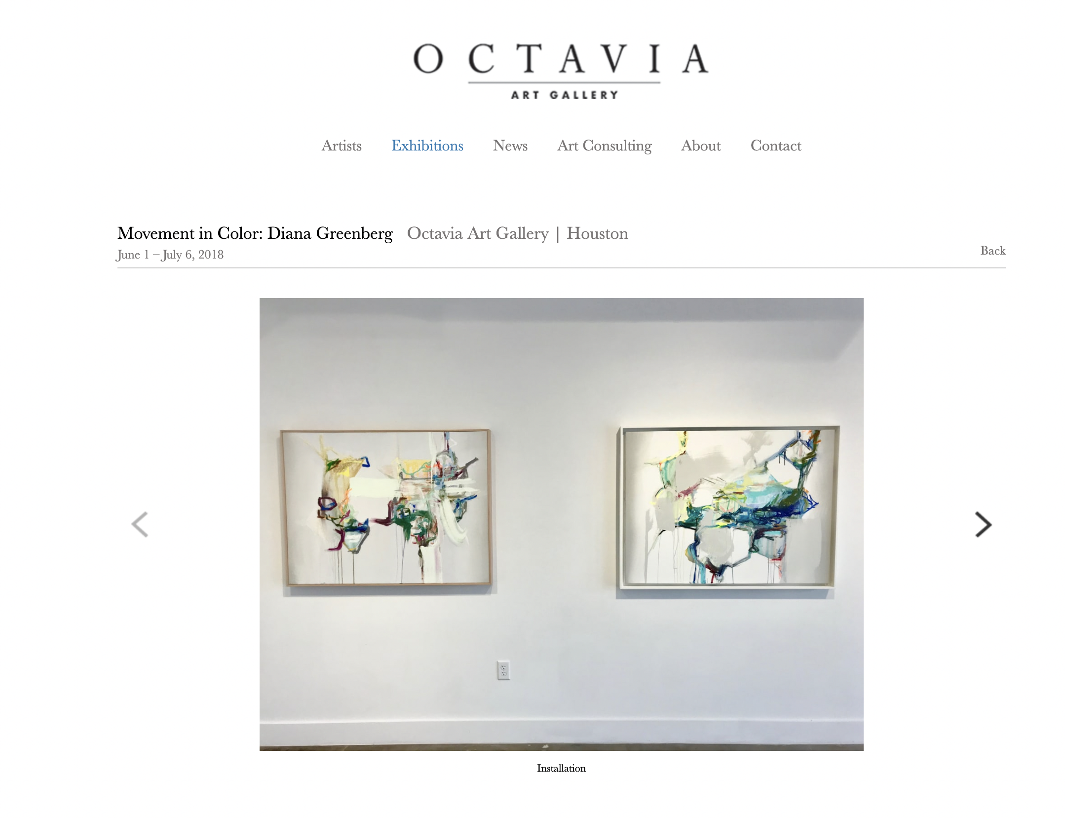  Octavia Art Gallery  2018 Solo Show   