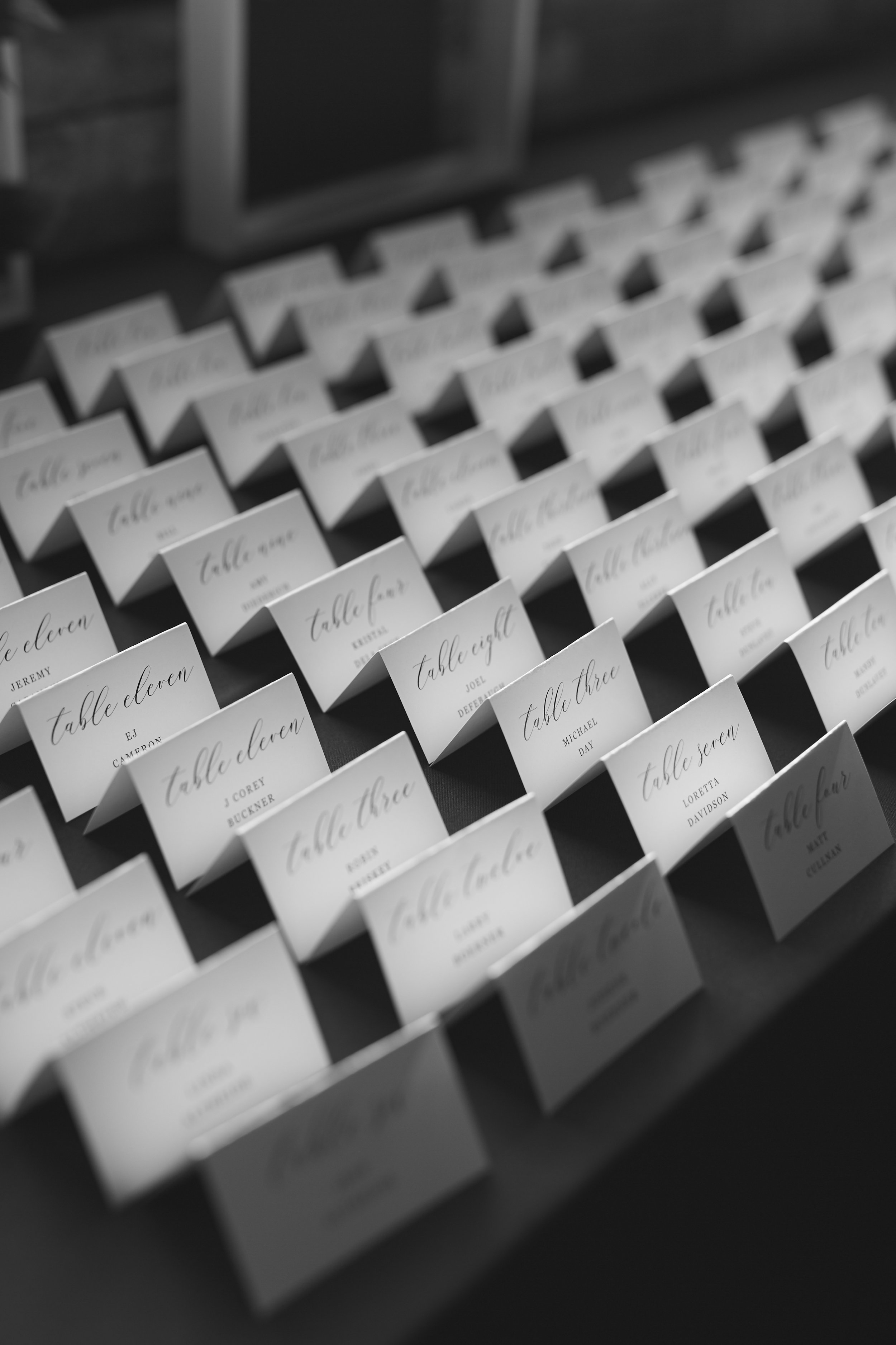 Wedding Reception Name Cards