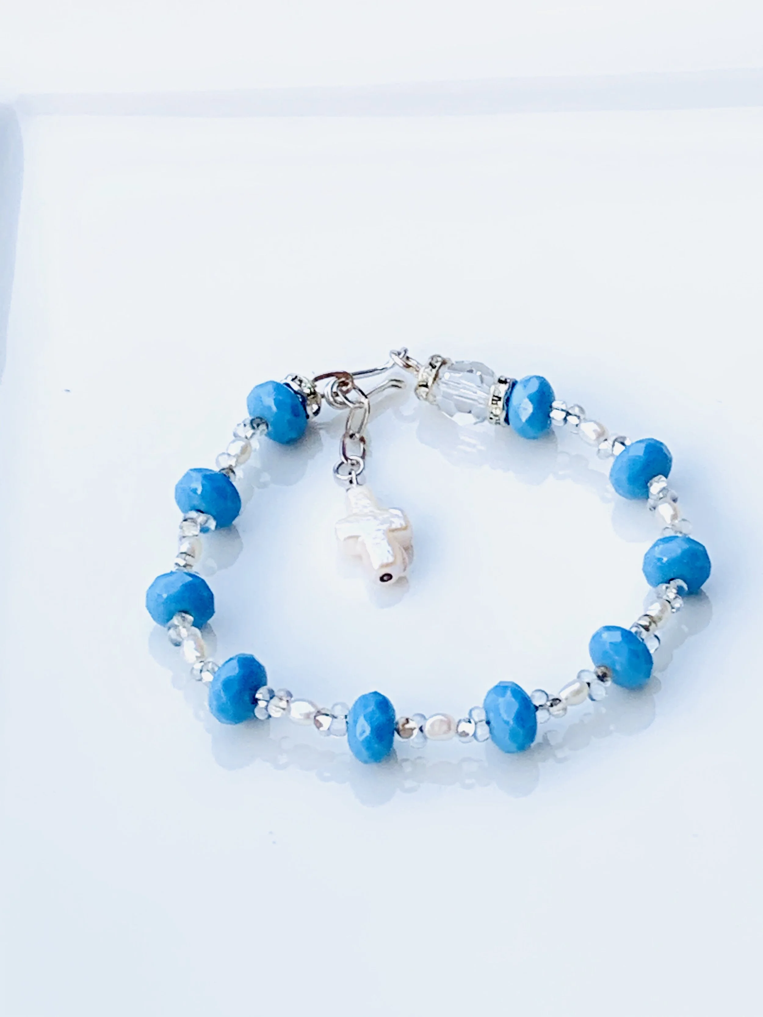 Our Lady of Peace .925SS Rosary Bracelet
