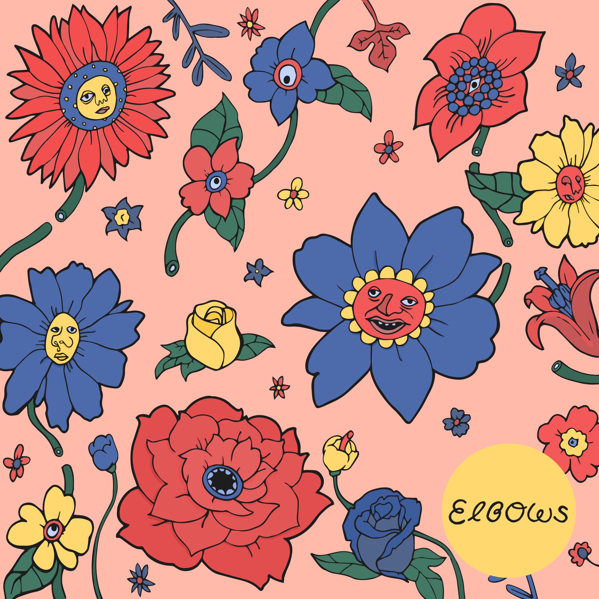 Cover for Elbows ' "Flowers" single, premiered on Indie Shuffle .
