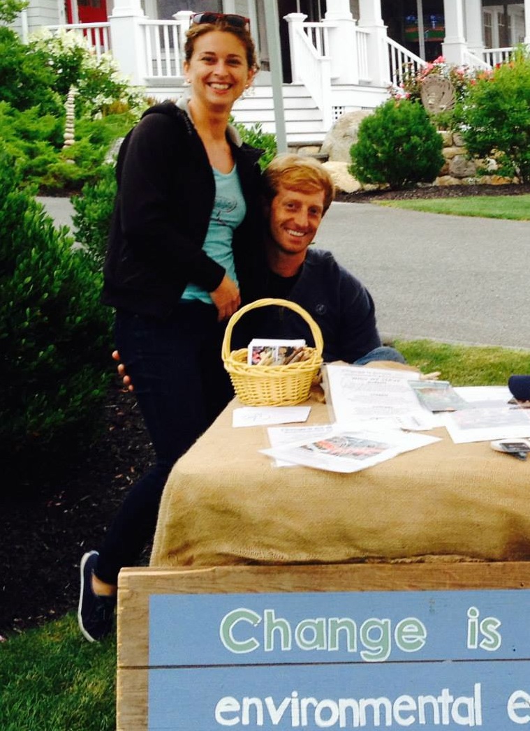 Belmontes working their booth at a farmers market.