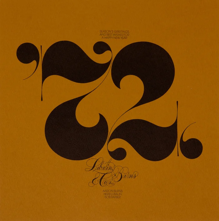 Holiday card designed by Herb Lubalin . .