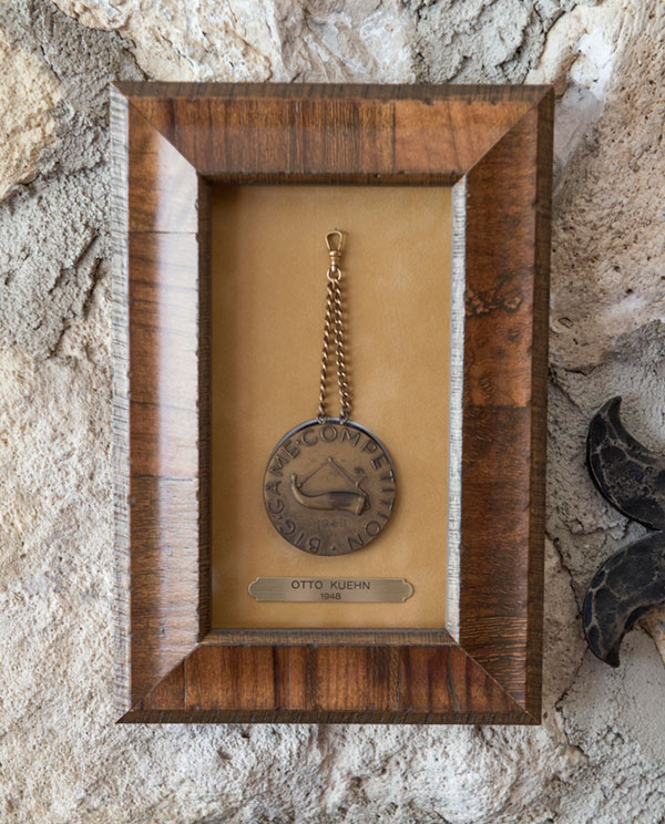 A medal accompanied Otto's certificate. Only 50 of these were ever issued - one per year - and these days, they are nearly impossible to come by, even on the internet.