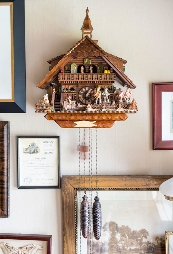 A cuckoo clock given by Peter to the children one Christmas.