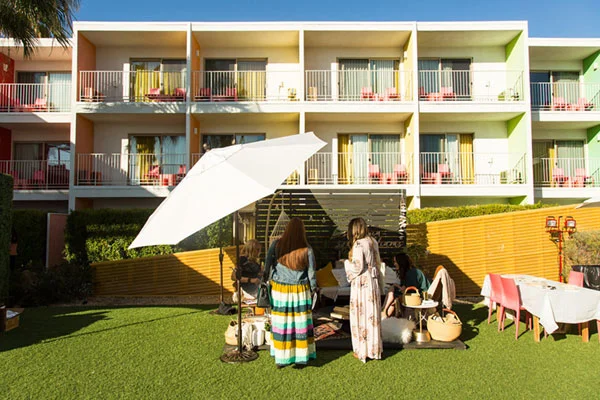Our hotel, The Saguaro Palm Springs, was originally a Holiday Inn, and the Paas Easter Egg color palette made for endless photo ops. Photo by Justin Hackworth.