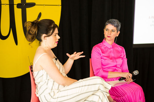Meg Keene (left), founder of A Practical Wedding , talking politics with Gabrielle Blair (right): "If you don't have a point of view, then you have stated your point of view. People are worried about losing followers but I can guarantee that if you aren't taking a stand, then you are losing followers."