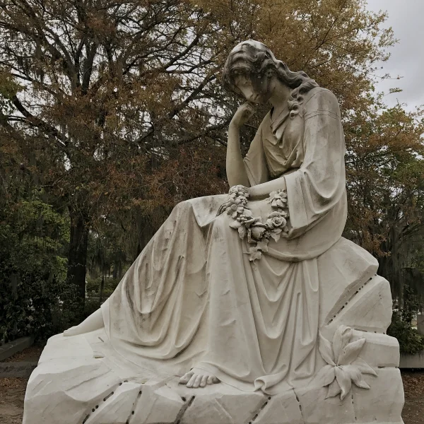 There are many angels in the Bonaventure Cemetery. Almost all of them are looking or pointing down. But whether that means the angels think the departed are in hell or because they're just plain mournful, the knowledgable guide didn't specify.