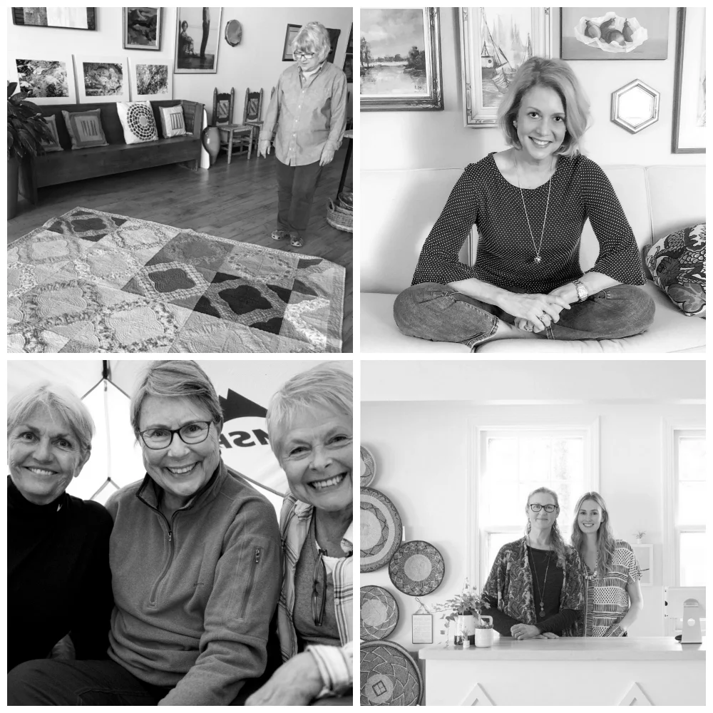 More of this year’s profiles on badass women, clockwise from top right, “Studio Tour of Cathy Fussell,” and “An Entrepreneur’s Lesson: How to Begin and How to End,” and “The Inspiring Mother and Daughter Story of Sister Golden" and “Tales from the Trail.”