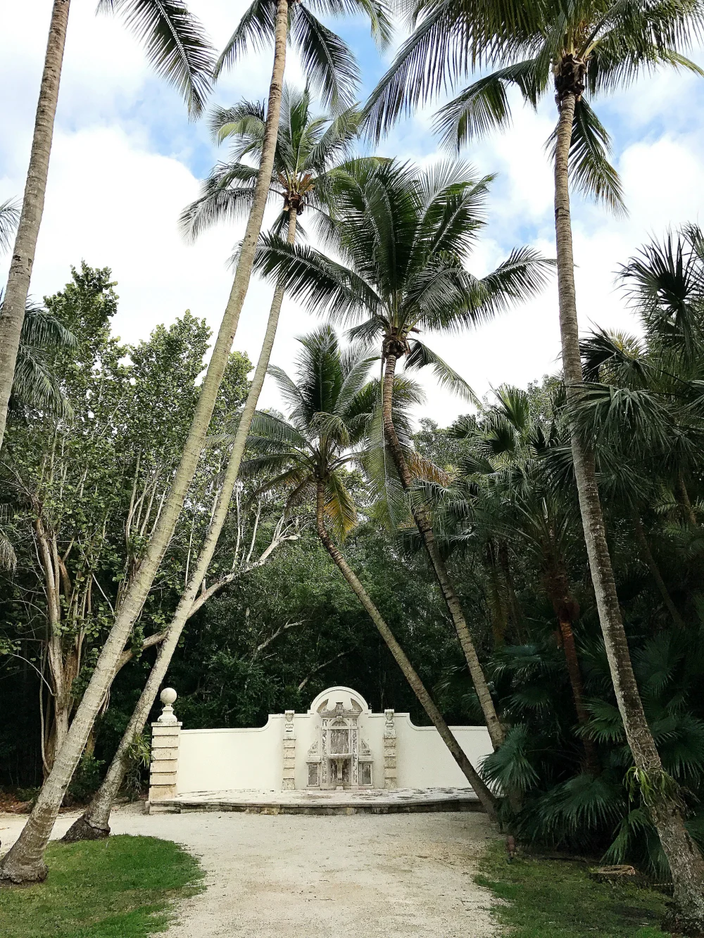 The dry fountain, built in 1942 with materials recovered from a demolished estate in Palm Beach. This is where chairs are set up and floral arches erected if you wish to be married at Bonnet House. It is so pretty!