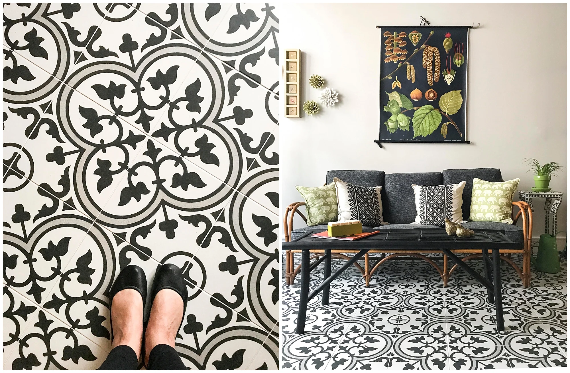 Isn’t the encaustic tile floor just the coolest? (My too small ballet flats? Not so much.)