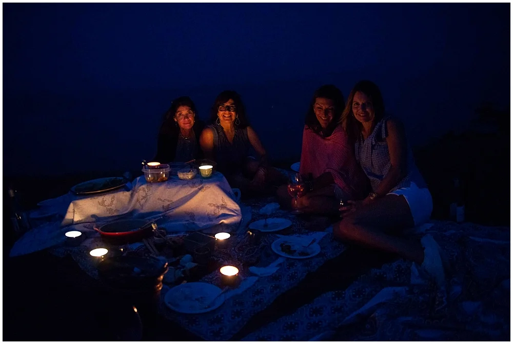 What you don’t see is the chaotic end of our picnic. Stumbling around in the dark, making sure we didn’t leave anything. Where would we be without the flashlights on our phones? And thank heavens, Sweaty Betty started like an angel.