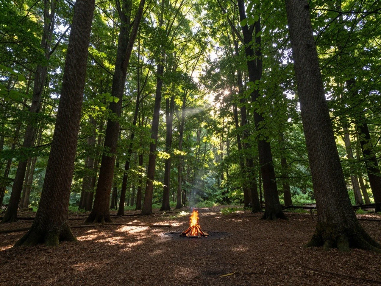 Forest Scence With Camp Fire.jpg