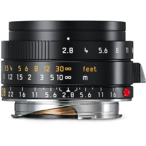Close-up of a camera lens showcasing aperture and distance markings.