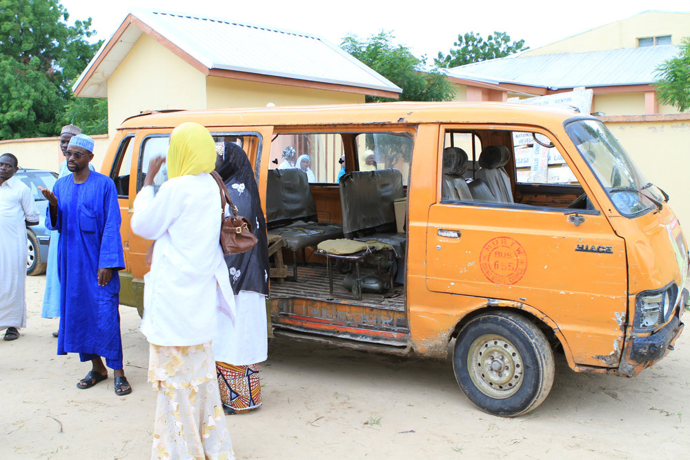  This was our van on that day. About 12 of us jumped in.&nbsp; 