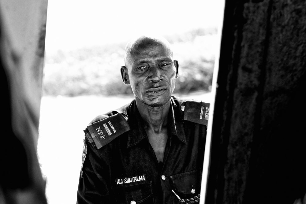  Our security guard on the boat. I often think of him, as he would have been on some of the front lines of any attacks.&nbsp; 