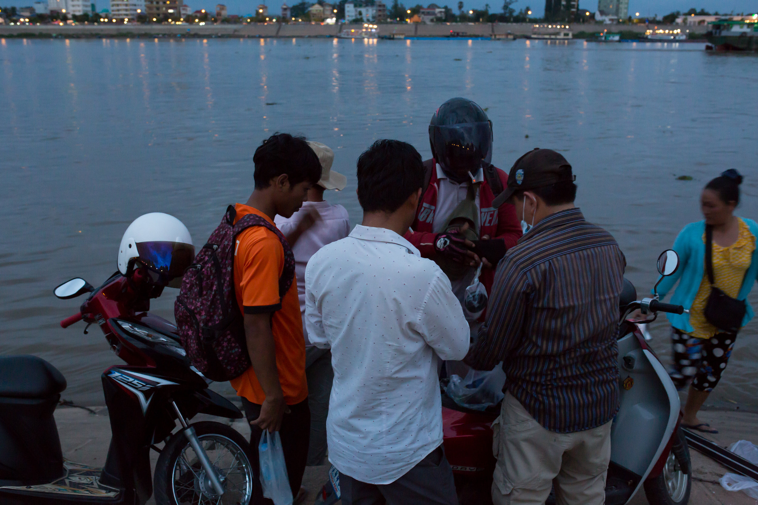 Transgender women may not feel safe on the Mekong River at night when groups of men gather and drink together. 