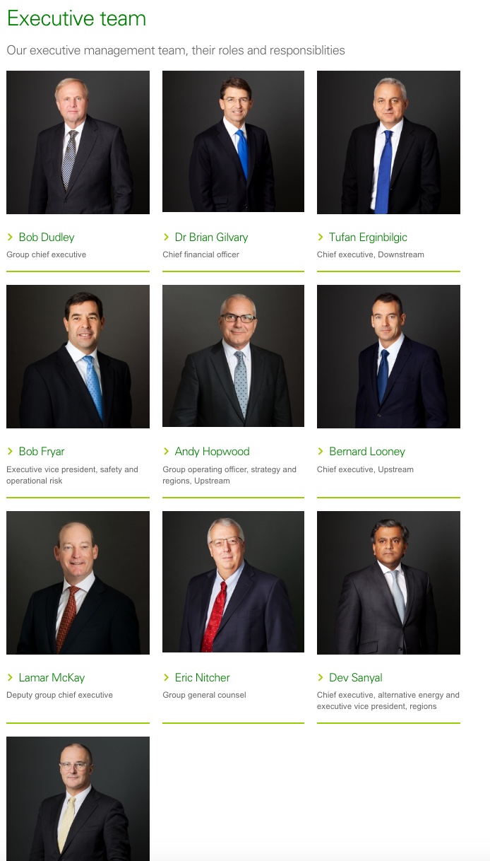 BP's Executive Team 