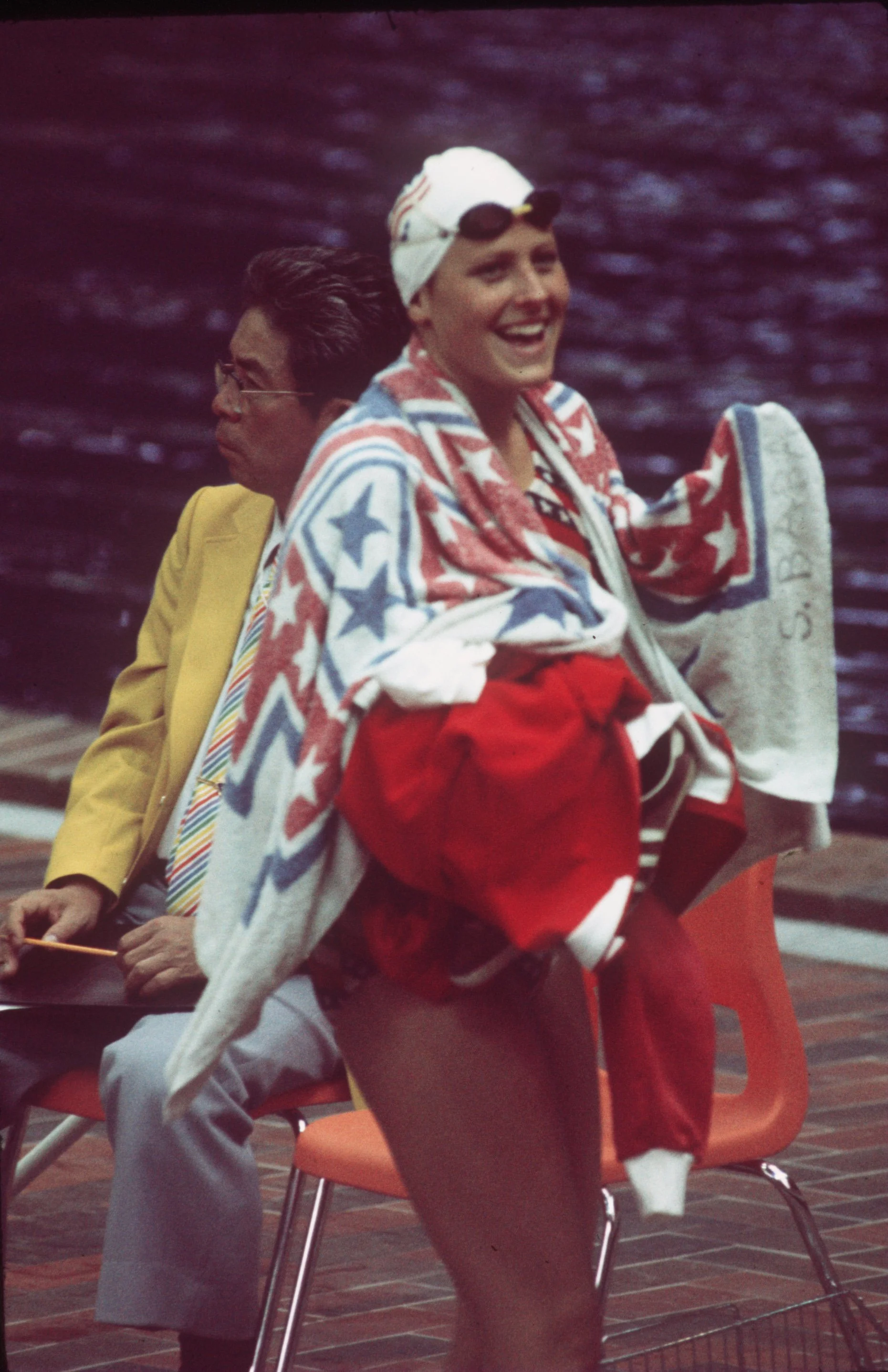 The USA Women's team had high hopes for the 1976 Montreal Olympics, but seemed to come up short again and again, usually against swimmers from East Germany. In the 4 x 100 Free Relay, they said enough is enough and swam above their apparent abilities. In an awesome team performance, Kim Peyton, Jill Sterkel, Shirley Babashoff, and Wendy Boglioli took the gold.