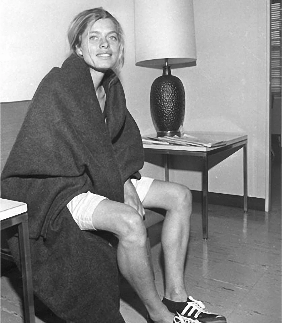In 1966, 23 year old Gibb became the first woman to run the Boston Marathon, effectively breaking the gender barrier for long distance running. Prior to the race, Gibb spent two years training for the competition, only to receive notice from race director Will Cloney that she was ineligible to compete. Cloney and the Amateur Athletic Union (AAU) felt that women were "not physiologically capable" of running such grueling distances. Undeterred, Gibb dressed in an oversized sweater and shorts and hid in the bushes near the starting line. Gibb later snuck in and joined the other runners, finishing the race in 3:21:40. Thirty years after her historic finish, the Boston Athletic Association retroactively recognized her as the women's winner in the 1966, 1967 and 1968 marathons. Gibb now works as a researcher, studying neurodegenerative diseases in San Diego and Boston. 