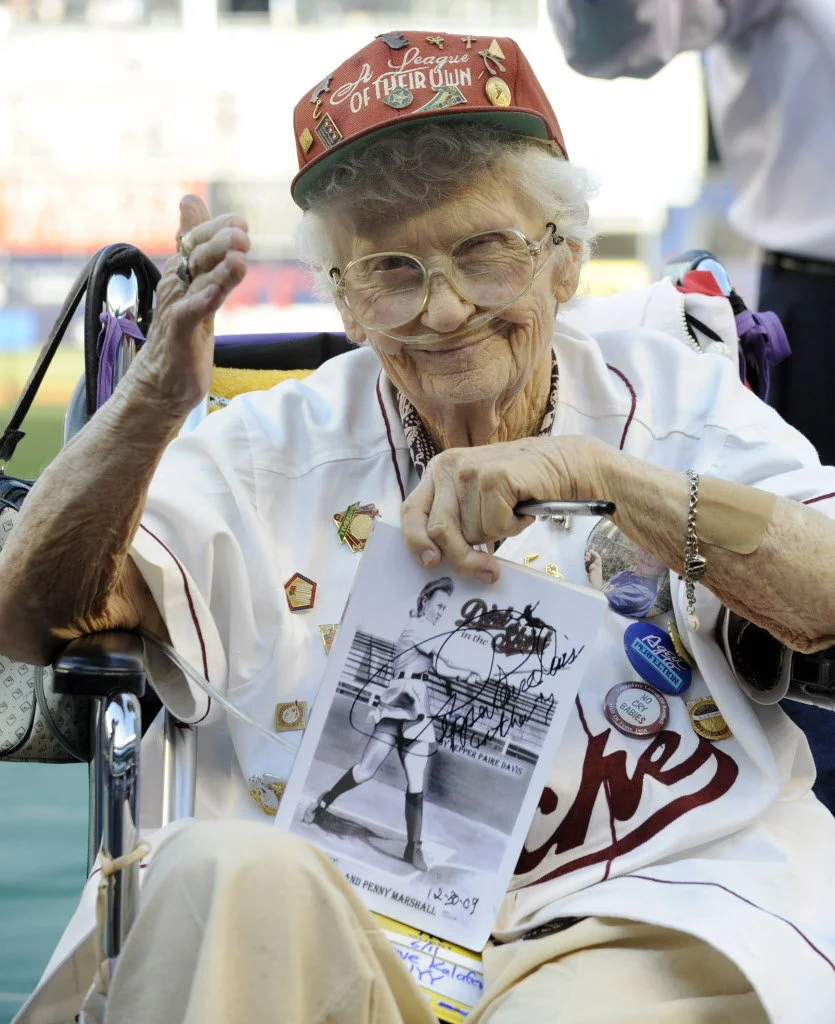 Lavone 'Pepper' Paire DavisShe was a star player of the All American Girls Professional Baseball Leauge, the pioneering women's league that kept baseball alive during World War II. When the league folded after the war ended, she, like other women players of the day, packed her groundbreaking history away, along with her glove, bat and baseball uniforms. Pepper was played by actress Geena Davis in "A League of Their Own." The league was launched in 1943 by Chicago Cubs owner Philip K. Wrigley and other major league baseball owners who feared that with star men's players going off to fight in World War II, baseball would be forgotten by the fans by the time they returned.Pepper grew up playing softball and baseball in West Los Angeles with her older brother Joe, was scouted, recruited and joined the league in 1944, when she was 19. Among only a handful of players from the West Coast, she played for 10 seasons, helping her teams, including the Racine Belles, the Grand Rapids Chicks and the Fort Wayne Daisies, win several league titles. Pepper was known for her aggressive catching style, strong arm and discipline at the plate. "We played every night of the week, doubleheaders on Sundays and holidays, and traveled on about a 1938 school bus," she told the Virginian-Pilot newspaper in 1995. "When we left Grand Rapids, Mich., at midnight, we would ride almost 400 miles to Rockford, Ill., get there at 10 or 11 in the morning — if the bus didn't break down and we didn't have to push it — get into uniform and go out and play a Sunday afternoon doubleheader."