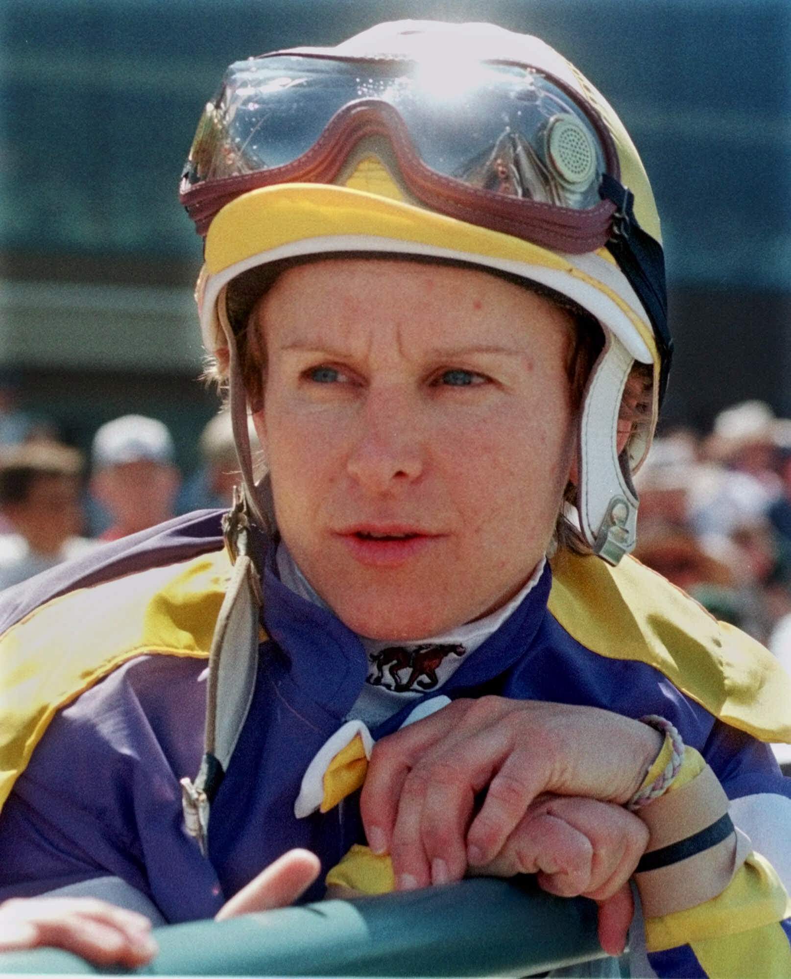 It's a shame that Julie Krone is thought of as a great "female" jockey because this tag never affected her despite the sexism she would face around the stables and at the track. "I approached the sport like there wasn't a gender issue and I wouldn't participate in the mindset of 'she is just a girl,'" says Krone, who retired in April of 1999 with 3,545 victories and more than $81 million in lifetime earnings. "No matter what any single person has, people are going to single you out and tell you no," Krone says. "My competitive nature drove me on despite all of the naysayers. I had to change my thoughts and not participate in the gender issue on their level. Every time my gender was singled out, I was challenged to beat that issue and prove that I was a great jockey. My perseverance wore down my toughest critics."