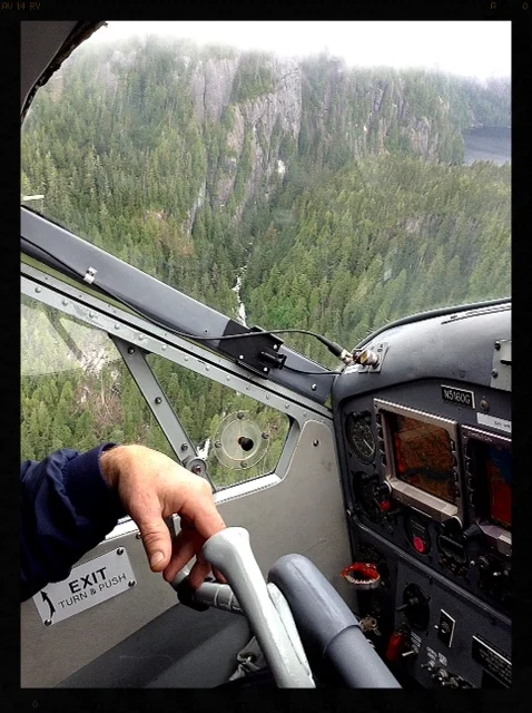 Cockpit of floatplane