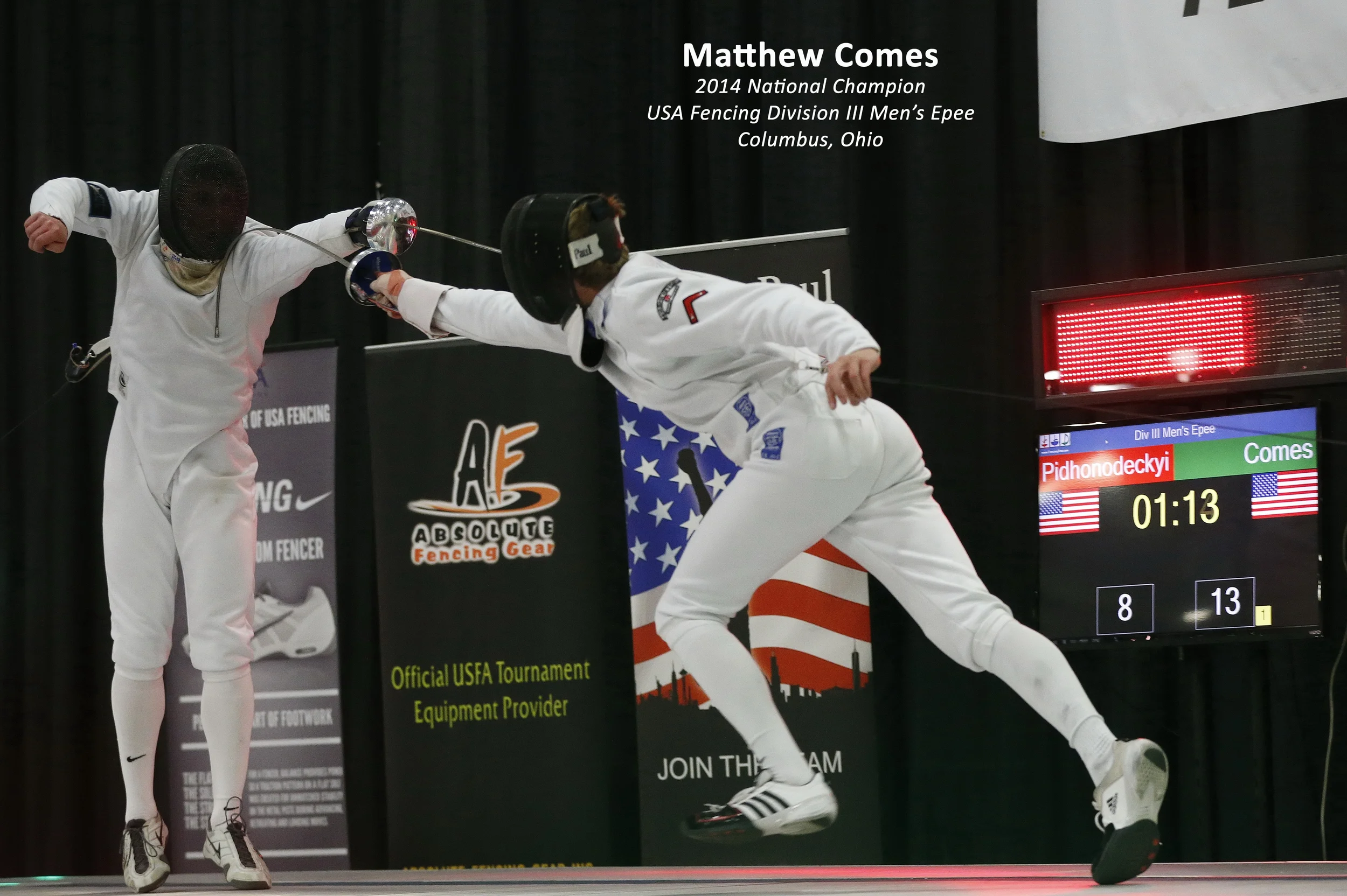 Matthew fleches to score the next-to-last touch in the final.