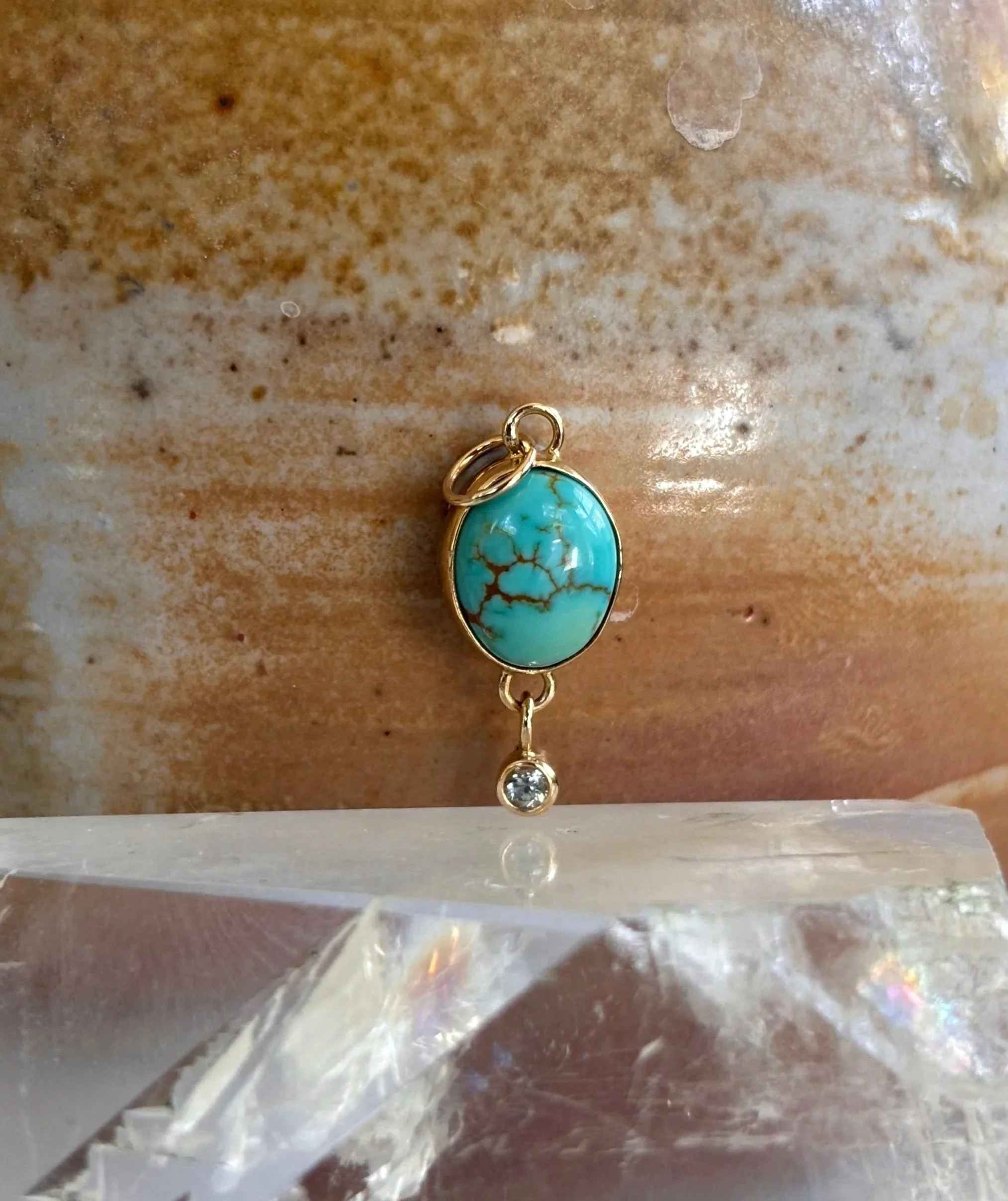 Turquoise and Sapphire Pendant
