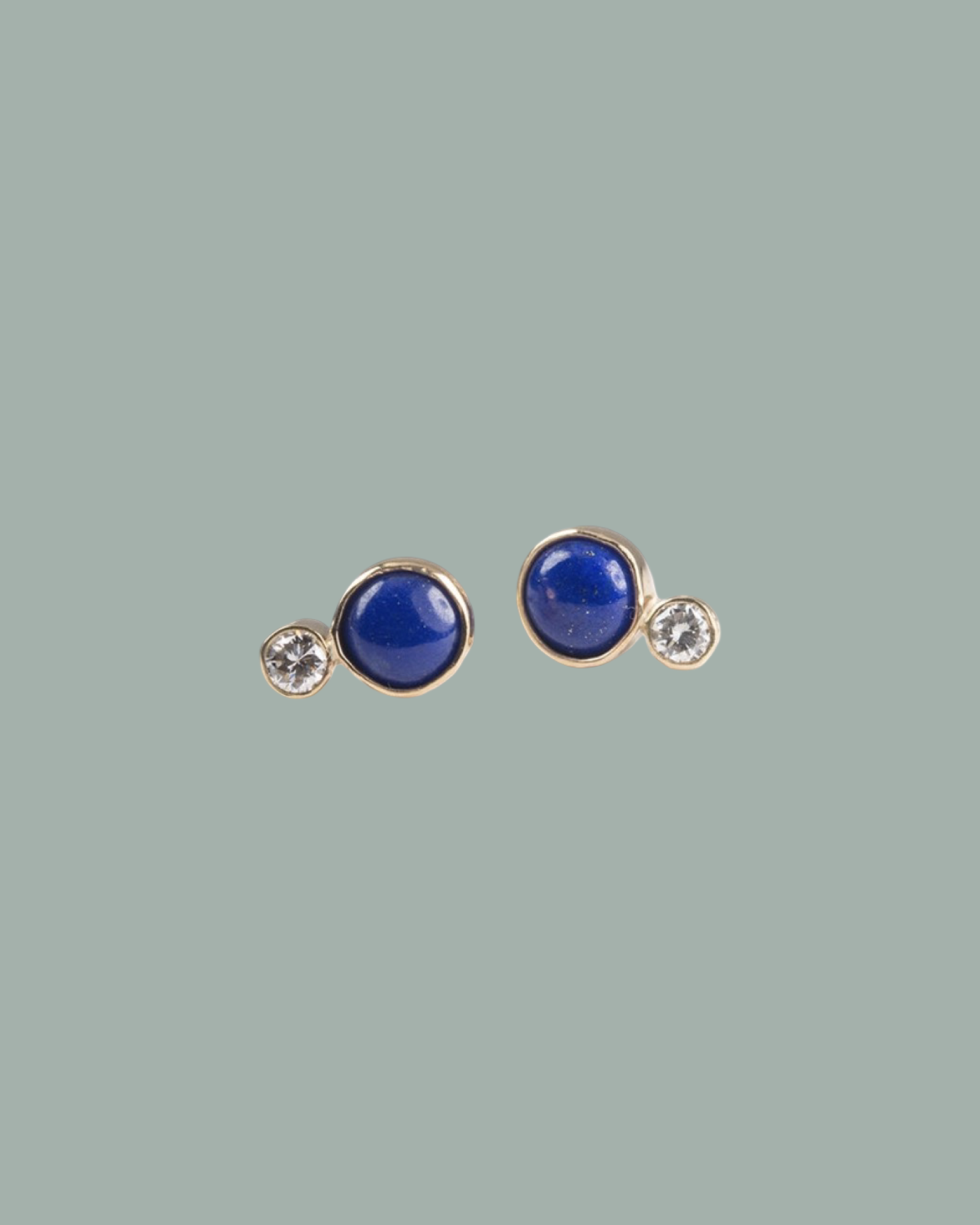 Lapis Diamond Earrings