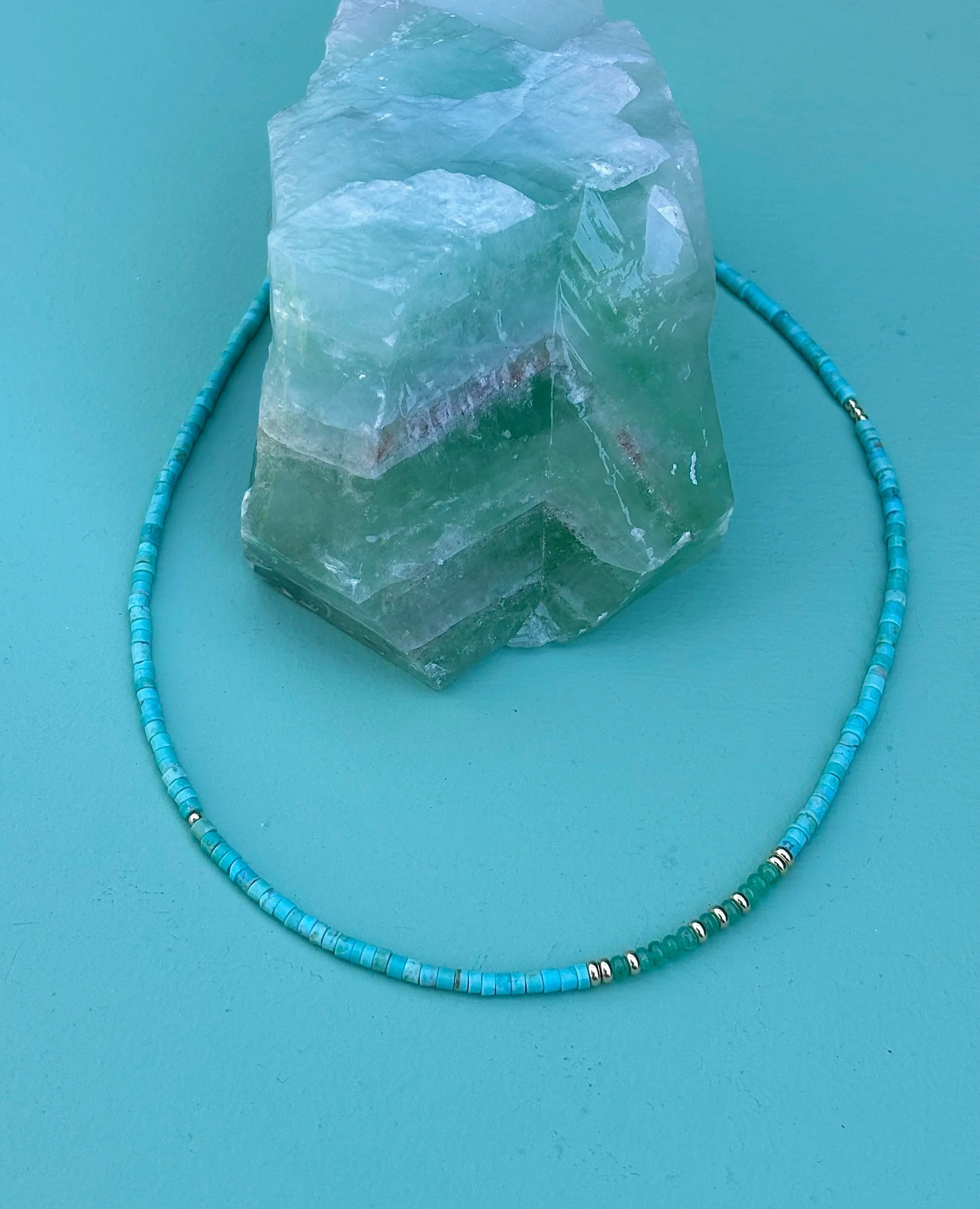 Turquoise and Emerald Necklace