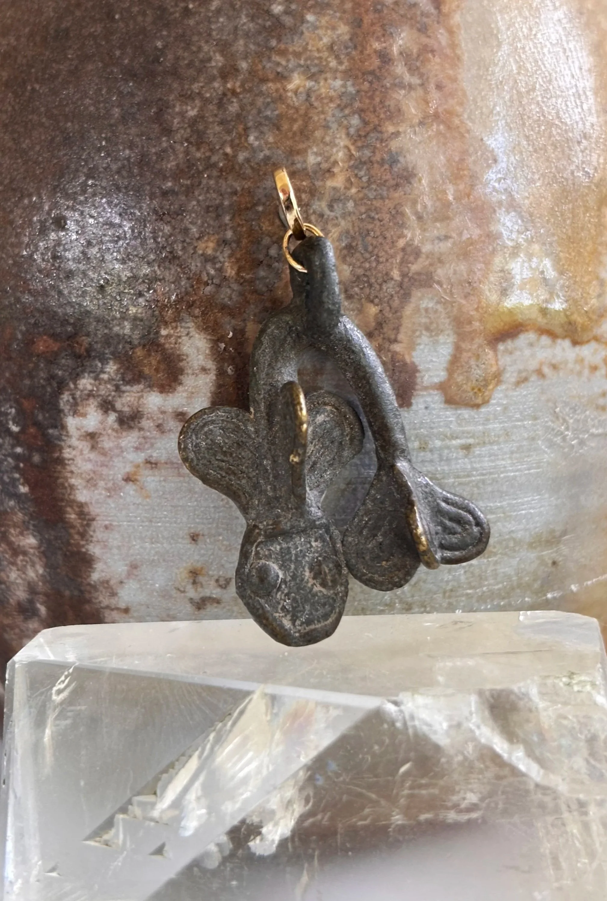 Norse Bronze Fish Pendant