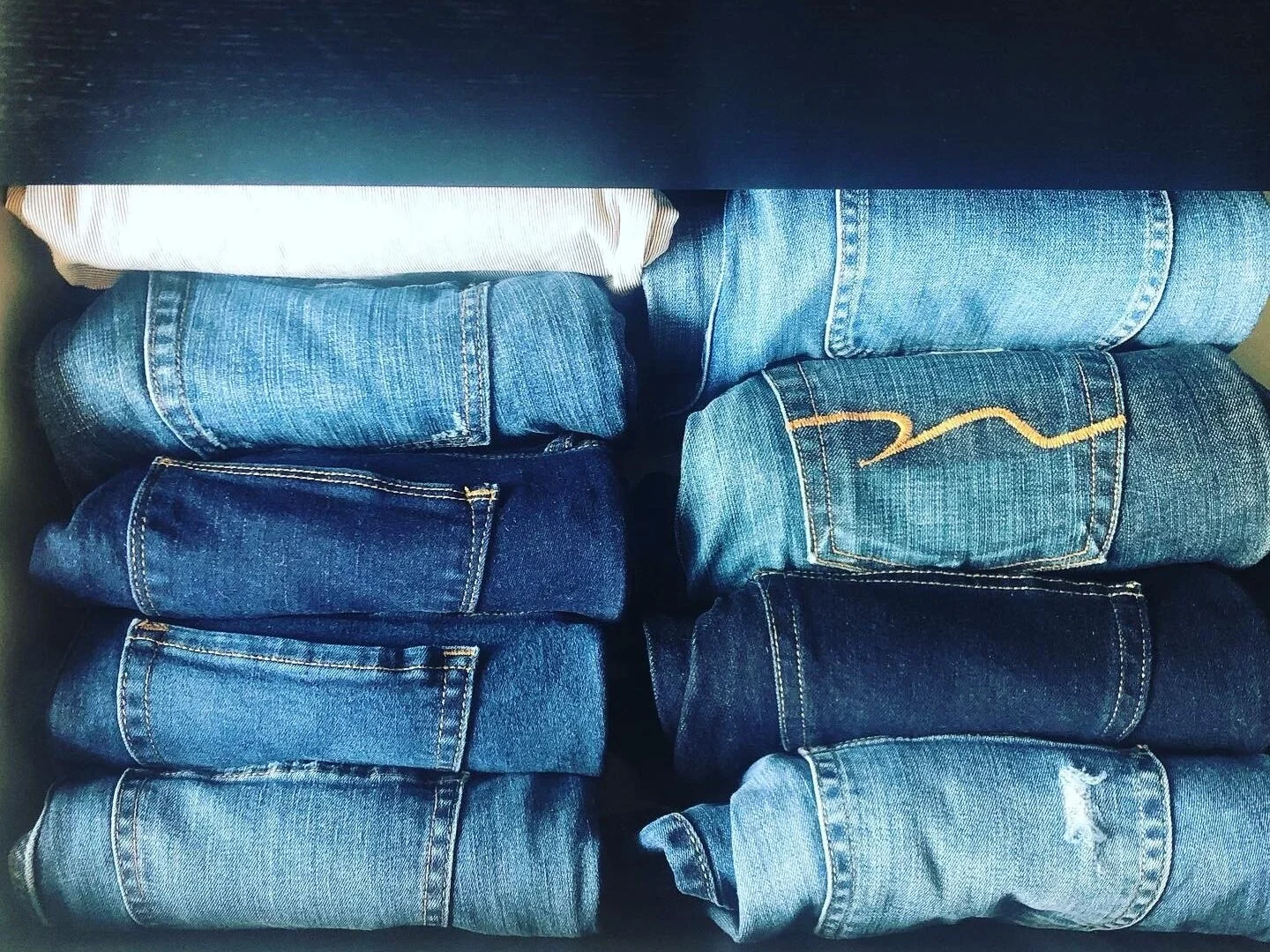 I used the Kon-Mari Method on my dressers…my t-shirts have never been neater or more accessible!