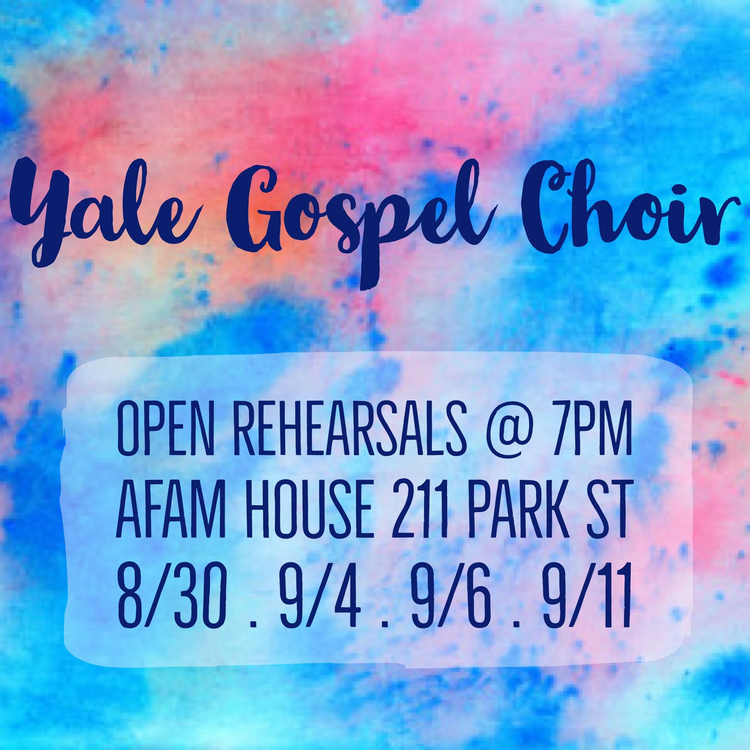 Fall 2017 Open Rehearsals