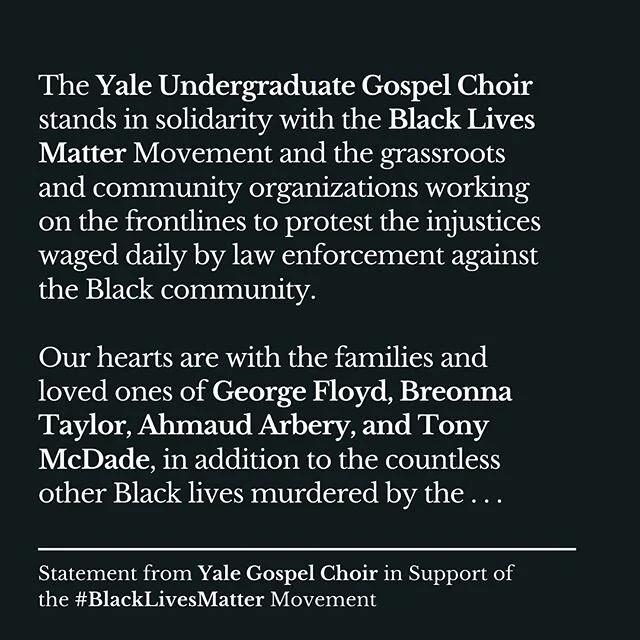 Our statement regarding the recent murders of George Floyd, Breonna Taylor, Ahmaud Arbery, and Tony McDade. We ask you to do your part in contributing to the fight against racism and white supremacy. #blacklivesmatter