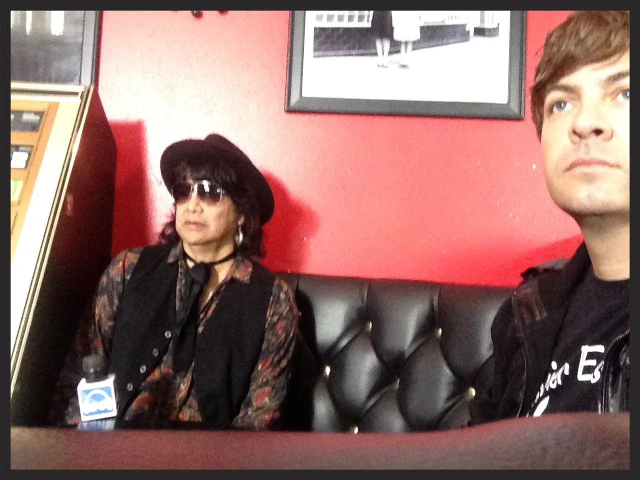 Javier being interviewed at the Til Two Club by NBC7 for the SoundDiego program