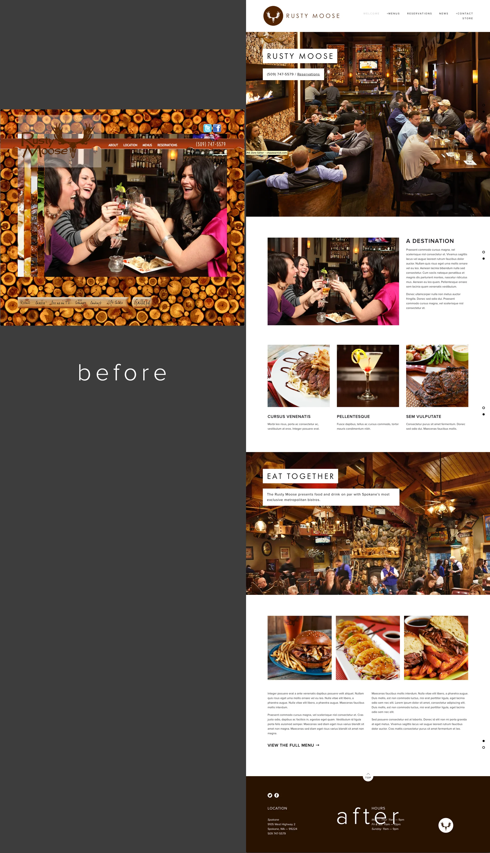 Rusty Moose Website Redesign