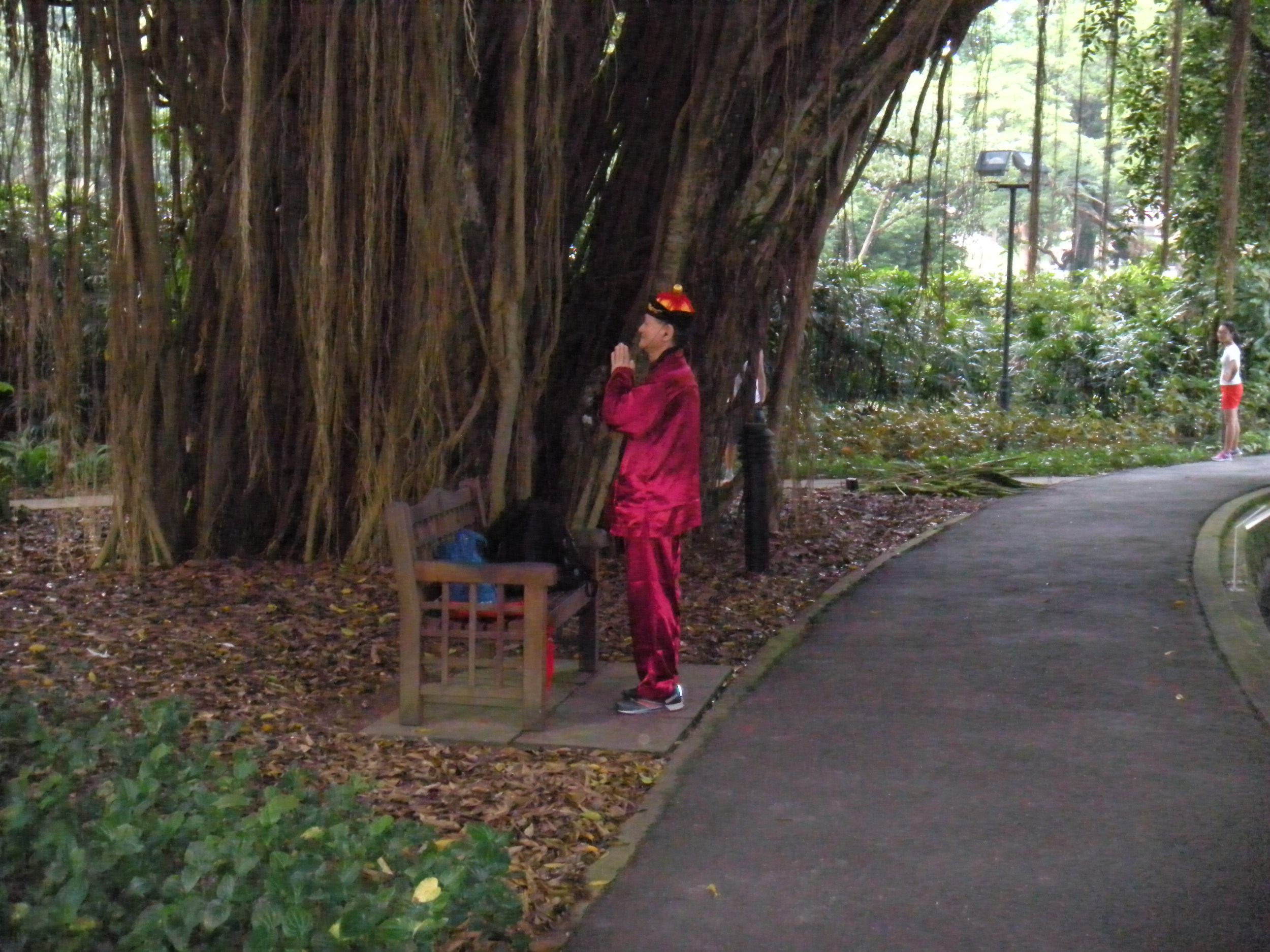 This man exercises and prays by the lake most mornings.