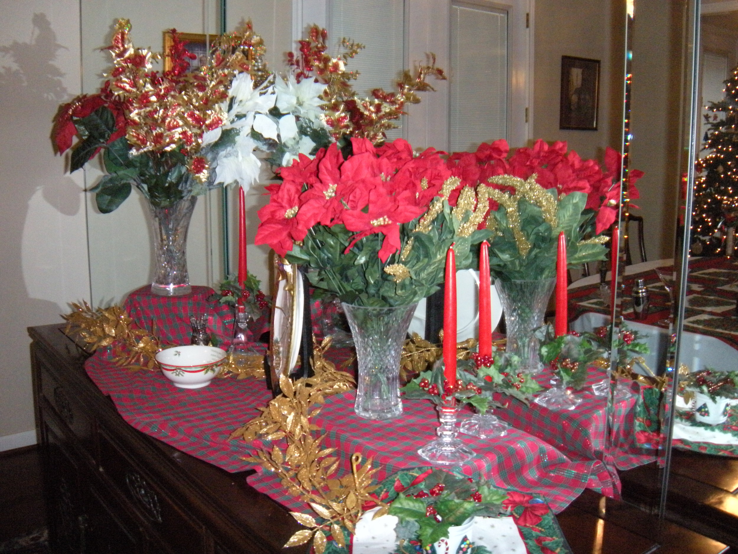 The buffet in the dining room. I'm not exaggerating--there's stuff on every surface except where we eat. 