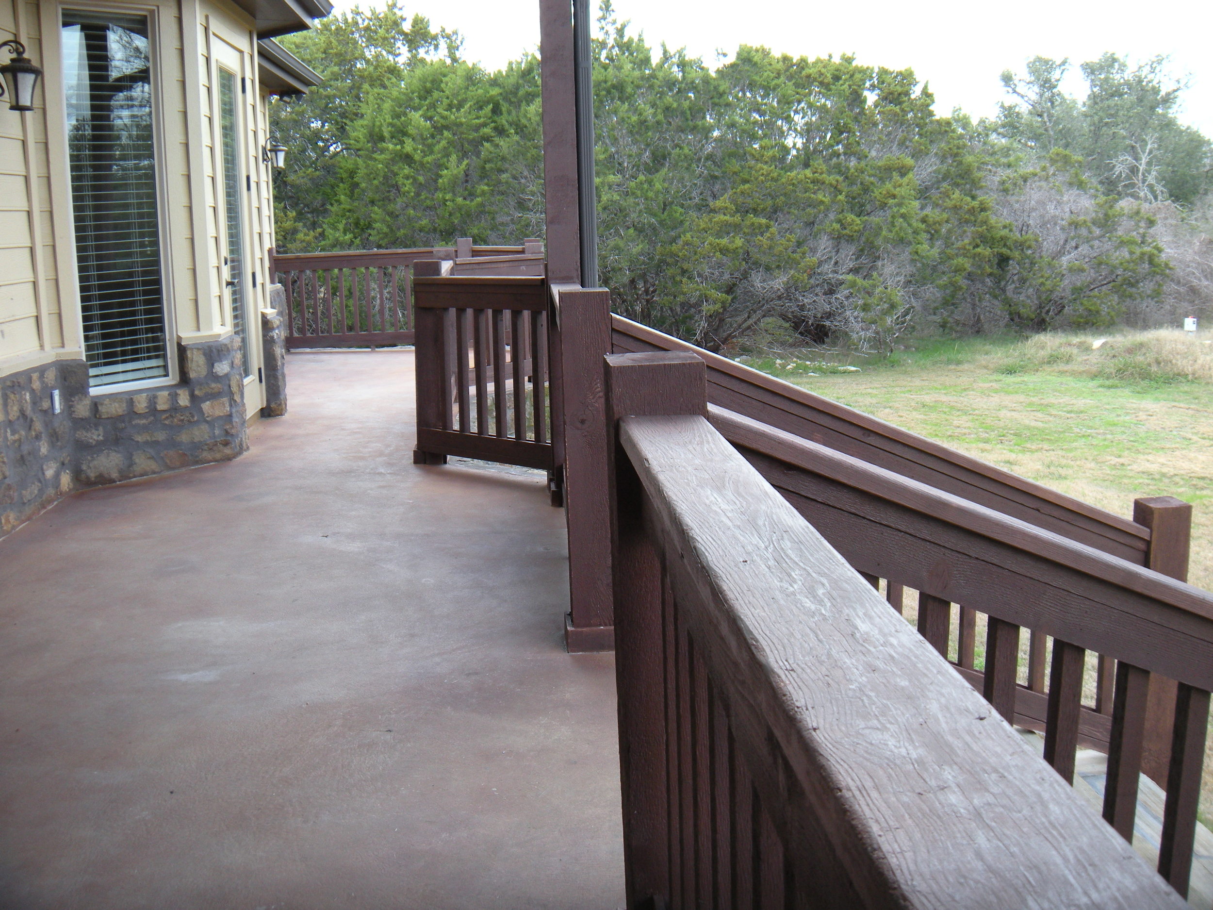 The back porch, lots of room for David to play with. 