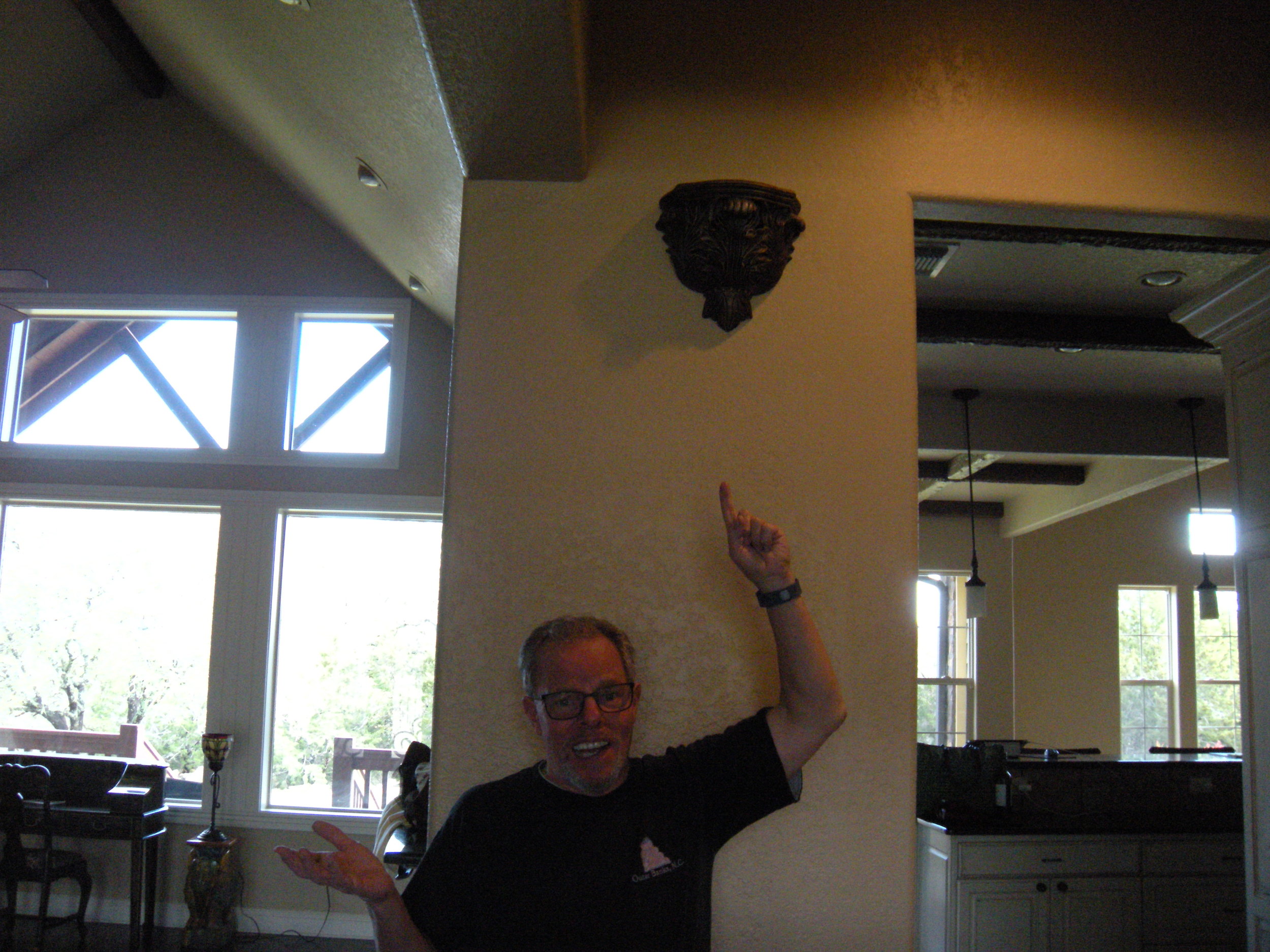 Here's David underneath it to give it scale. 