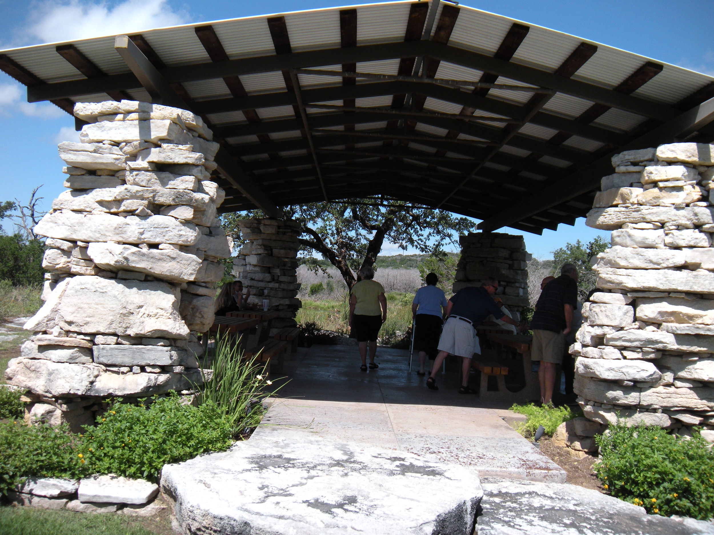 The pavilion in our little park